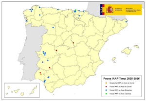 Nuevos focos de influenza aviar en Guadalajara y Huelva
